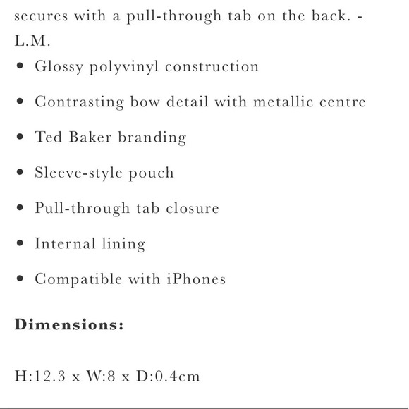 Ted  baker glossy bow sleeve iPhone 5 case - Picture 10 of 11